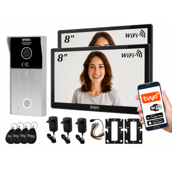 ZESTAW WIDEODOMOFONOWY 5TECH 2x VERUS One PLUS(B)/84225 8" FullHD WiFi SZYFRATOR APLIKACJA